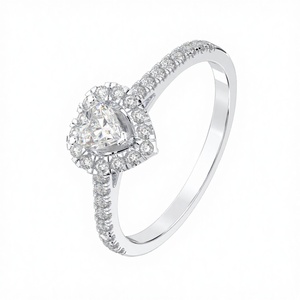 Anillos de Plata de Ley S925 con Baño de Rodio, Corte Radiante Invisible, Moissanita de 4 Quilates para Mujer - Product Image 2