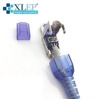 Terlindung tanpa rol Cat6A Cat7 Keystone JACK Rj45 pria colokan Modular STP tembaga kontak Cat8 konektor
