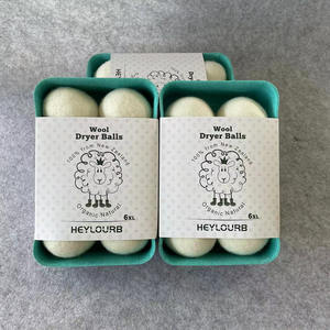 Produits les plus vendus 2026 Bonnes ventes aux États-Unis Boules <span class=keywords><strong>de</strong></span> séchage <span class=keywords><strong>en</strong></span> <span class=keywords><strong>laine</strong></span> mérinos biologique naturelle faites à la main 8,5 cm 6 pièces Vente flash sur TV - Product Image 4