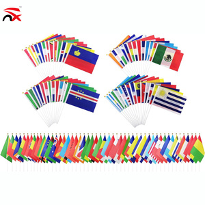 Drapeaux à main en plastique miniatures pour tous les pays, pour encourager la Coupe du Monde de football 2026, vente chaude - Product Image 2