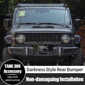Parachoques trasero de acero de estilo oscuro para modificación todoterreno para GWM Great Wall Tank 300 Accesorios - Product Image 2