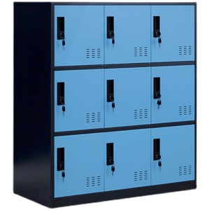 Armario de almacenamiento Kunshan Fengdamei de 3 pisos, gabinete metálico con cerradura para uso en oficinas y dormitorios. - Product Image 3