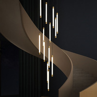 Long plafond suspendu en or moderne et personnalisé, grand lustre rotatif pour salon, lumière led de luxe k9 lustre en cristal