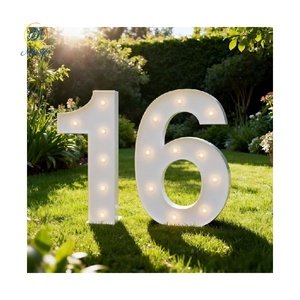 Letrero Luminoso Gigante Personalizado con Letras LED de 3, <span class=keywords><strong>4</strong></span> y 5 Pies para Fiestas de Cumpleaños, Número 18 de Neón para Decoración de Bodas y Eventos - Product Image 1