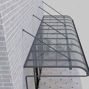 Tenda da Sole <span class=keywords><strong>Sospesa</strong></span> in Alluminio per Esterni, Copertura per Finestre, Tettoia in Alluminio Impermeabile con Lastra in Policarbonato - Product Image 6