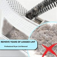 Brosse de nettoyage pour machine à laver, kit de nettoyage pour grille d'aération de sèche-linge, brosse à fentes pour salle de bain et cuisine - Outils de nettoyage ménager à long manche
