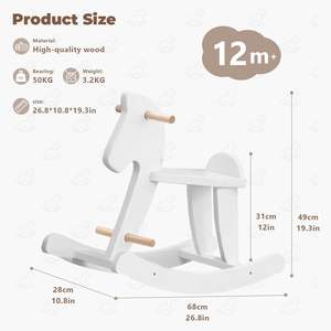 <span class=keywords><strong>Cheval</strong></span> <span class=keywords><strong>à</strong></span> <span class=keywords><strong>bascule</strong></span> en bois pour bébés de <span class=keywords><strong>18</strong></span> <span class=keywords><strong>mois</strong></span> et plus, ensemble marron avec lumières clignotantes - Product Image 5