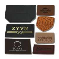 Vêtements personnalisés véritable papier Kraft daim PU Faux Imitation cuir étiquette Patch Badge emblème Applique pour Jeans sacs chaussures