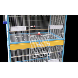 Jaula grande de acero para <span class=keywords><strong>aviario</strong></span>, jaula para <span class=keywords><strong>loros</strong></span> y mascotas con techo y cuenco de comida, jaula de cría para pájaros y <span class=keywords><strong>loros</strong></span> - Product Image 6