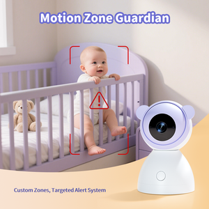 Monitor Inteligente para Bebés, 3MP HD, Pantalla de 5 Pulgadas, Comunicación Bidireccional, Detección de Llanto, Visión Nocturna, Alerta de Temperatura y Humedad, Luz Nocturna RGB, 14 Canciones de Cuna - Product Image 3