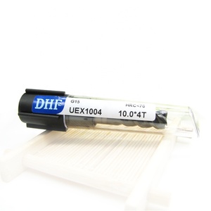 Fraise en bout à grande vitesse outils de coupe plats en carbure solide indexable HRC65 4 flûtes fraise CNC <span class=keywords><strong>UEX</strong></span> pour métal - Product Image 4