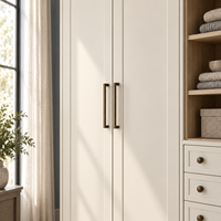 Armoire sur mesure intégrée pour chambre à coucher, dressing mural complet, meuble de rangement moderne en contreplaqué, dressing walk-in durable pour salon