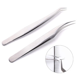 Juego de pinzas para pestañas personalizadas de alta calidad, estilo profesional y bonito, hecho de acero inoxidable de grado alemán y embalaje de bolsa de PVC - Product Image 5