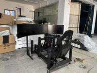 Dinibao nouveauté simulateur dynamique rotatif 4 DOF 3 écran mouvement voiture course conduite Machine de jeu
