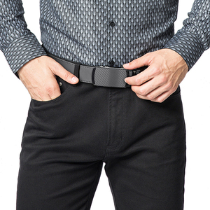 2024 Wholesale Genuine Leather <strong>Belt</strong> Luxury Business Men Black Adjustable Casual Automatic Buckle <strong>Belts</strong> - Product Image 6