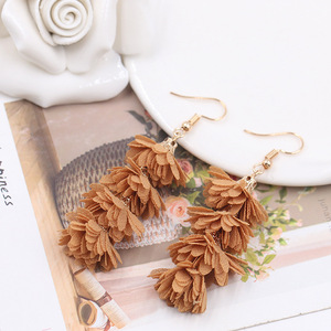 Pendientes Colgantes de Moda para Mujer, con Forma de Flor, Estilo Bohemia, Joyería para Fiesta, Resina Acrílica, Aleación de Zinc - Product Image 4