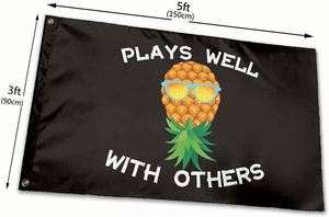 Drapeau Ananas Personnalisé 3x5 pieds, Durable, Anti-plis, 100% Polyester, Écologique, pour Décoration Extérieure et Intérieure - Product Image 2