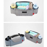 Panier de rangement suspendu pour poussette, sac à couches imperméable pour maman, accessoires de poussette en gros