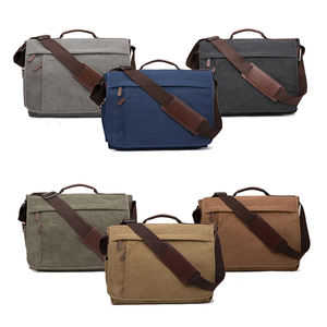 Low MOQ Wholesale Custom Large Capacity Fits 15 16 Inch <b>Laptop</b> <b>Mens</b> Canvas Shoulder <b>Bag</b> Crossbody Business <b>Laptop</b> Shoulder <b>Bag</b> - Product Image 5