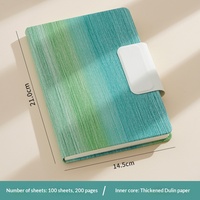 A5 Notizbuch mit Regenbogen-Farbverlauf, PU-Ledereinband, 100 Blatt, 200 Seiten, liniertes Papier, Magnetverschluss für Büro und Schule