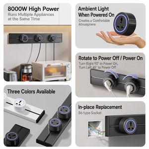ปลั๊กไฟรางเลื่อนอัจฉริยะแบบติดผนังพร้อม WiFi - Product Image 4