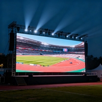 Fond de scène géant extérieur 500x1000mm P2.6 Épissage sans couture Location Écran d'affichage à LED IP65 Mur vidéo pour animation 5 V