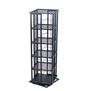 Étagère à livres rotative à 360 degrés, support de rangement pivotant pour salon, salle à manger et usage scolaire, design moderne à 6 niveaux - Product Image 1