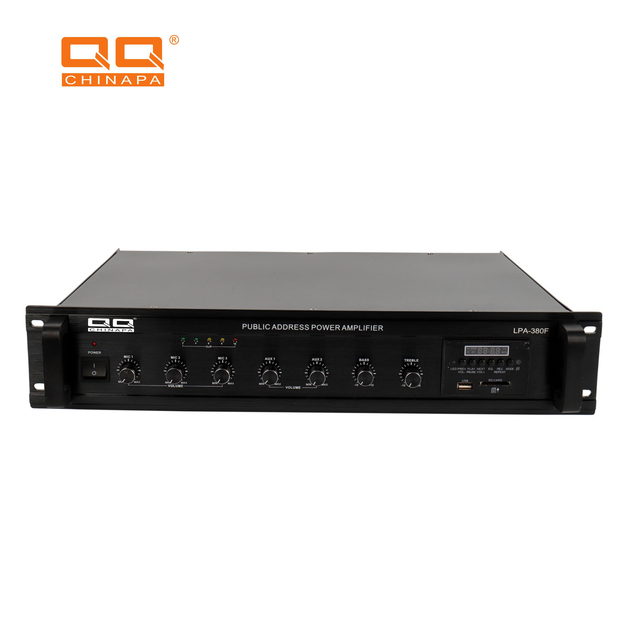 480W Professional Zone PA Amplifier 8-16Ω Rack Mount Power Amp for Large Venue & Commercial Installation