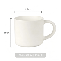 Tasses à café en céramique personnalisées avec logo, tasse à café tendance, tasse cadeau avec poignée blanche, tasse en céramique simple
