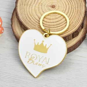 سلسلة مفاتيح مطلية بالمينا بتصميم قلب وشعار مخصص، هدايا ترويجية تذكارية، سلسلة مفاتيح مطلية بالمينا الناعمة والصلبة - Product Image 2