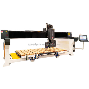 Sierra de Puente de Alta Velocidad de 4+1 Ejes para Cortar y Grabar Piedra, Mármol y Granito, Sierra de Puente CNC de 5 Ejes para Encimeras de Cocina - Product Image 1