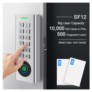 Không thấm nước sinh trắc học vân tay 10000 người sử dụng độc lập truy cập điều khiển kim loại bàn phím 125Khz RFID Reader Hệ thống kiểm soát truy cập - Product Image 1