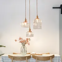 Современные стеклянные подвесные светильники, скандинавский минималистический прикроватный светильник, роскошная креативная латунная лампа для входа в ресторан, балкон