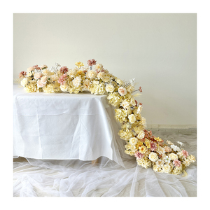 Centro de Mesa para Boda MY06, Rosas Champán, Arreglos Florales para Boda, Decoración, Bola de Flores, Camino de Mesa - Product Image 4