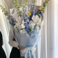 Papier d'emballage pour bouquet de fleurs fraîches, film transparent en cellophane coloré OPP Yohpack, imperméable, translucide