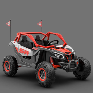 Электрический детский автомобиль 24 В с дистанционным управлением унисекс игрушка с 4 пластиковыми колесами 2 сиденья для детей в возрасте от 11 до 13 лет - Product Image 2