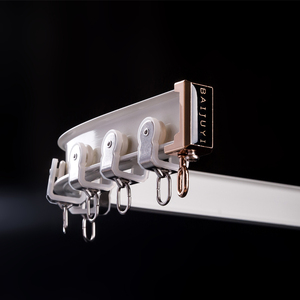 Rail de rideau flexible moderne Baijuyi avec crochets, installation facile, design minimaliste, forme rectangulaire, matériau plastique - Product Image 1