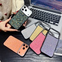 Coque de téléphone portable de luxe scintillante avec strass pour iPhone 17 Pro Max 16 15 14 Plus, entièrement ornée de diamants, coque arrière souple en strass