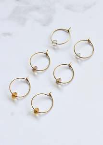 Boucles d'oreilles créoles minimalistes <span class=keywords><strong>en</strong></span> cristal plaqué or <span class=keywords><strong>en</strong></span> acier inoxydable avec strass, étanches et hypoallergéniques, <span class=keywords><strong>bijoux</strong></span> de mode - Product Image 5