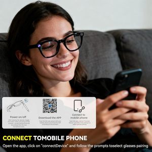 Lunettes Intelligentes IA 2026 avec Caméra 8MP, Enregistrement Vidéo HD, Commande Vocale, Reconnaissance d'Objets, Traduction en Temps Réel G300, Étanchéité IP67 - Product Image 6