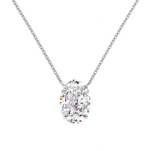 Dylam Classic Design Fine Fashion 925 Sterling Silver Link <b>Chain</b> Solitaire 8A Crushed <b>Iced</b> <b>Out</b> Cut Pendant Jewelry Necklaces - Product Image 1