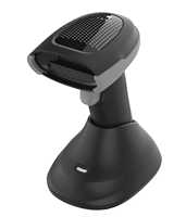 Lecteur de codes-barres 1D/2D QR sans fil robuste avec port USB, portée 2,4G 80m, 200 lectures/secondes, station de charge - En stock