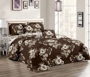 Precio barato de fábrica Diseño impreso de moda Juego de edredón suave ultrasónico Colcha de 3 piezas para uso doméstico - Product Image 2