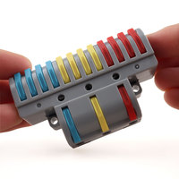Pour la série LT3-12, bornier de raccordement en ligne 3 entrées 12 sorties, 32A 450V, boîtier en nylon, contacts en cuivre étamé, IP20, pour éclairage LED