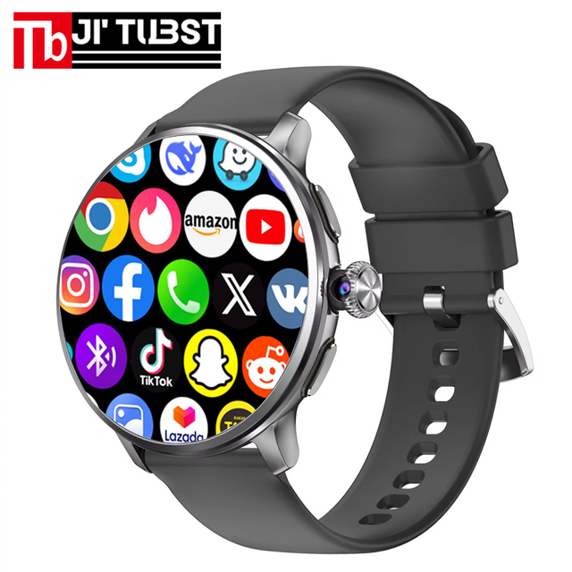 H88 AMOLED Smart Watch with Camera SIM Card AI Voice Assistant Answer Calls Silicone Band 3+32g Storage 2026 Smartwatch