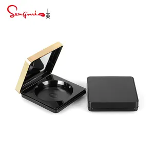 10g Customized Magnetic Square empty compact powder container case press powder box with mirror & aluminum pan
