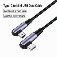 Kabel Data Tipe C ke Mini USB Premium Sudut 90 Derajat untuk Kamera Digital Laptop Notebook