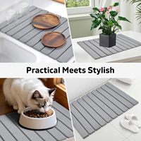 Tapis de séchage en pierre 60x39cm 40x30cm pour comptoir de cuisine à séchage rapide Super absorbant pliable tapis de séchage de vaisselle en terre de diatomées