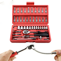 46 Pcs Socket Tool Set for Car Motorcycle and Bike Home Hand Maintenance Dr Socket Combination Tool Kit