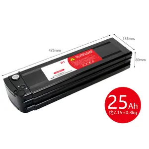 Venta caliente Sliver Fish Li-ion Batería para bicicleta eléctrica 48V 8Ah 12.5Ah 18Ah 25Ah E-Bicycle Parts R1 6Ah Batería